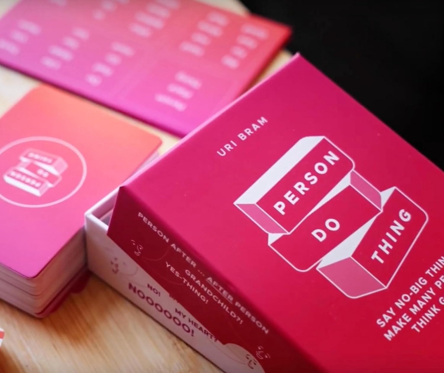 Person Do Thing physical card deck and box